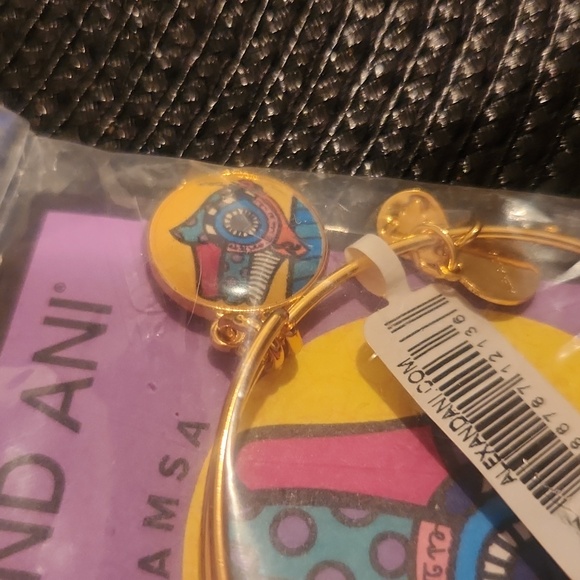 Alex and Ani Gold Bangle with Artistic Charm - Picture 2 of 3
